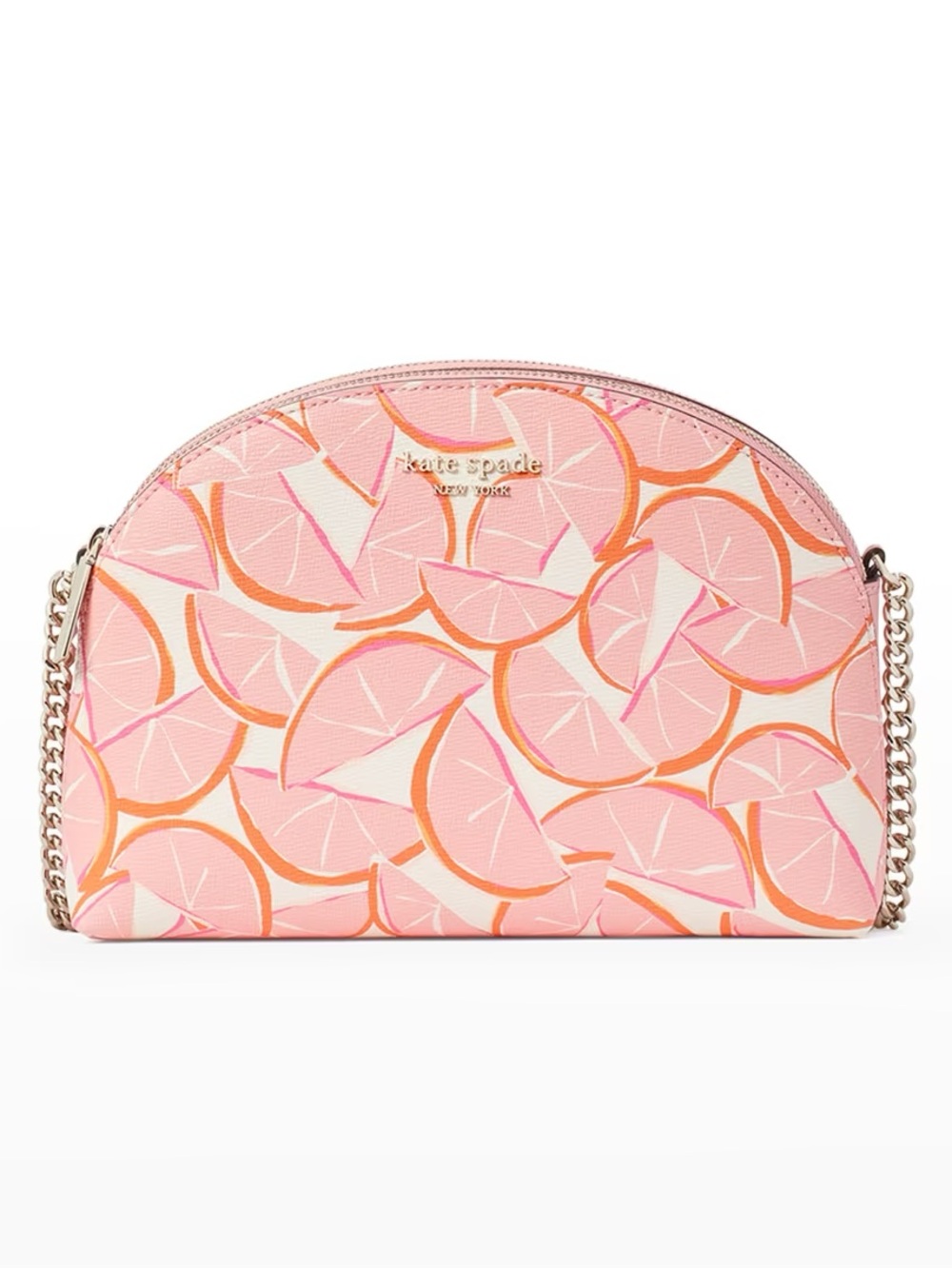 Kate Spade grapefruit-print double-zip crossbody bag